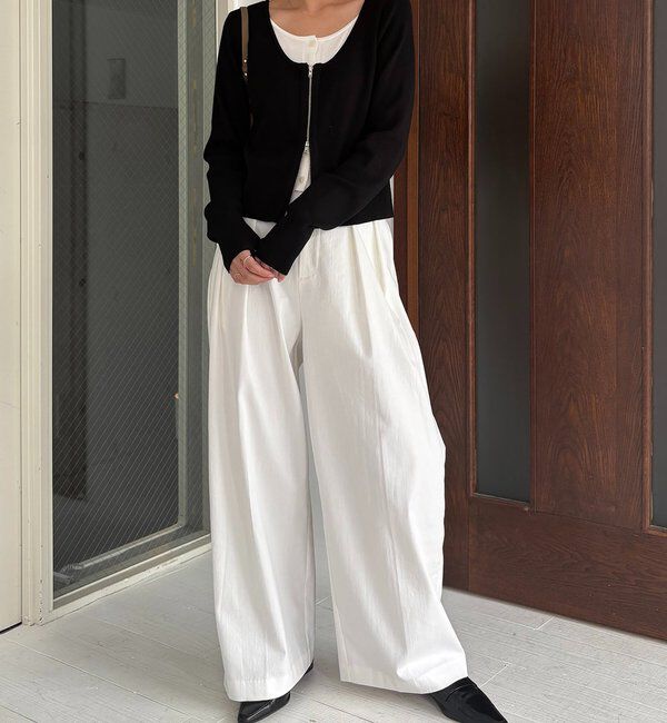  「【選べる4サイズ展開】2タックコットンパンツ」|チノ|