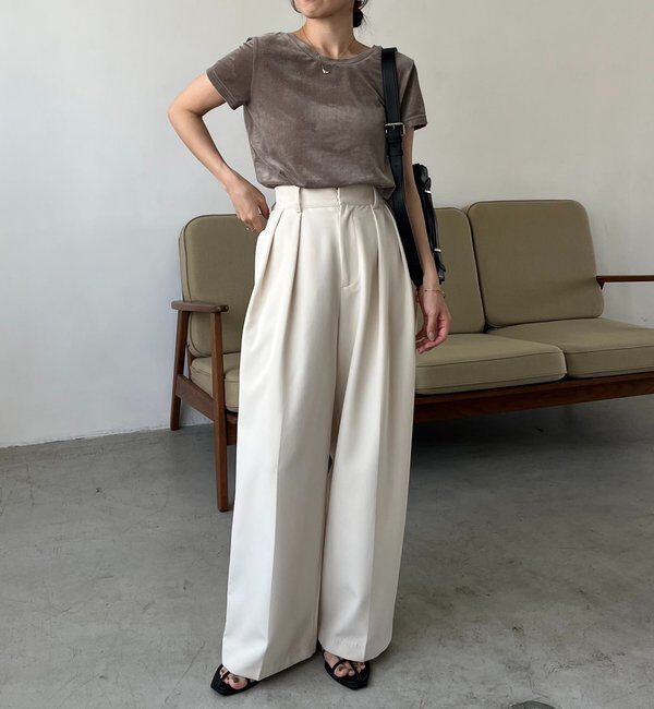  「【前後2WAY】シアーベロアTシャツ」|Tシャツ・カットソー|