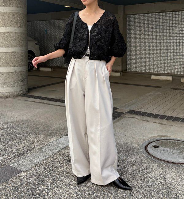  「【晩夏の羽織におすすめ】コードレースジップブルゾン」|ブルゾン・スタジャン|