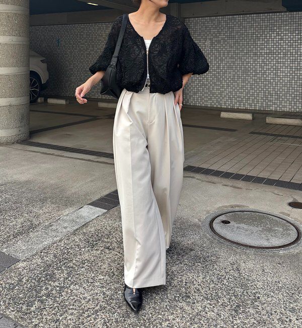  「【晩夏の羽織におすすめ】コードレースジップブルゾン」|ブルゾン・スタジャン|