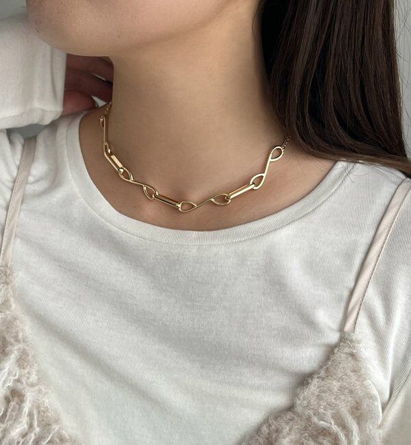  「〈GOLDY/ゴールディ〉エイトチェーンショートネックレス」|リング|ゴールド