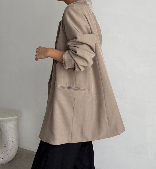  「【全骨格細見え◎】Wテーラージャケット」|テーラードジャケット|