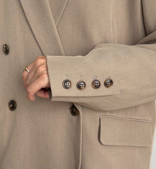  「【全骨格細見え◎】Wテーラージャケット」|テーラードジャケット|