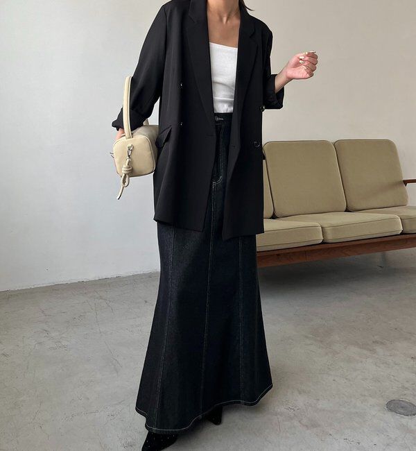  「【全骨格細見え◎】Wテーラージャケット」|テーラードジャケット|