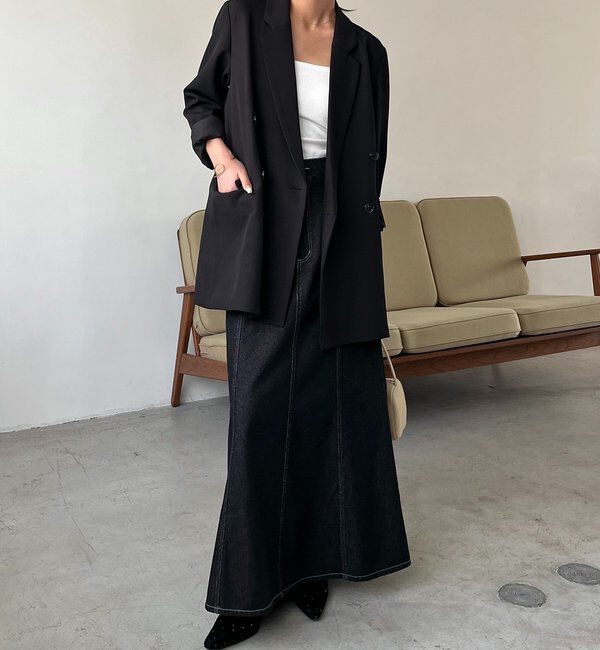  「【全骨格細見え◎】Wテーラージャケット」|テーラードジャケット|