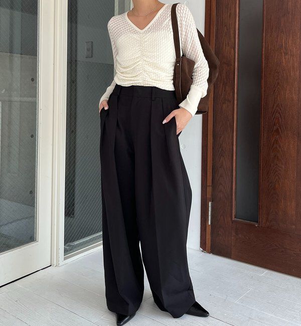  「起毛レースプルオーバー」|ニット・セーター|