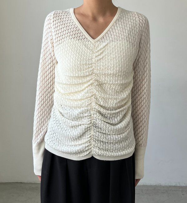  「起毛レースプルオーバー」|ニット・セーター|