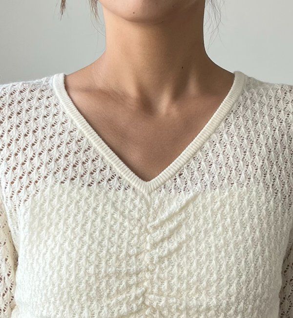  「起毛レースプルオーバー」|ニット・セーター|