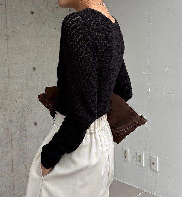  「起毛レースプルオーバー」|ニット・セーター|