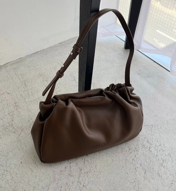  「【新色/ライトベージュ】クラウディギャザーバッグ」|トートバッグ|