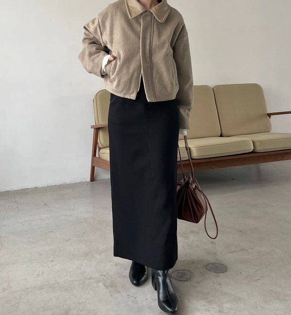  「【2WAYで着用可能】スタンドウールショートコート」|その他|