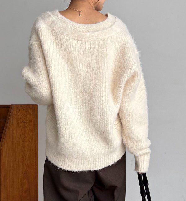  「ニュアンスボタンレイヤード風カーディガン」|カーディガン|