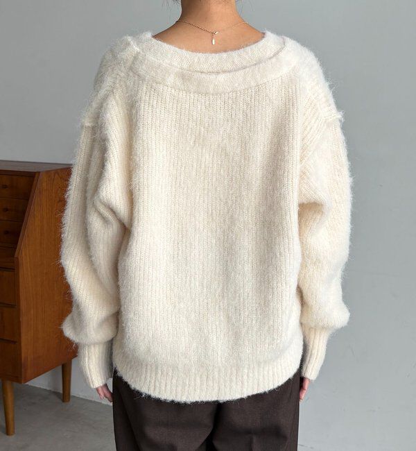  「ニュアンスボタンレイヤード風カーディガン」|カーディガン|