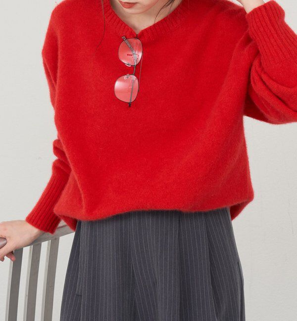  「ファーウールクルーネックニット」|ニット・セーター|