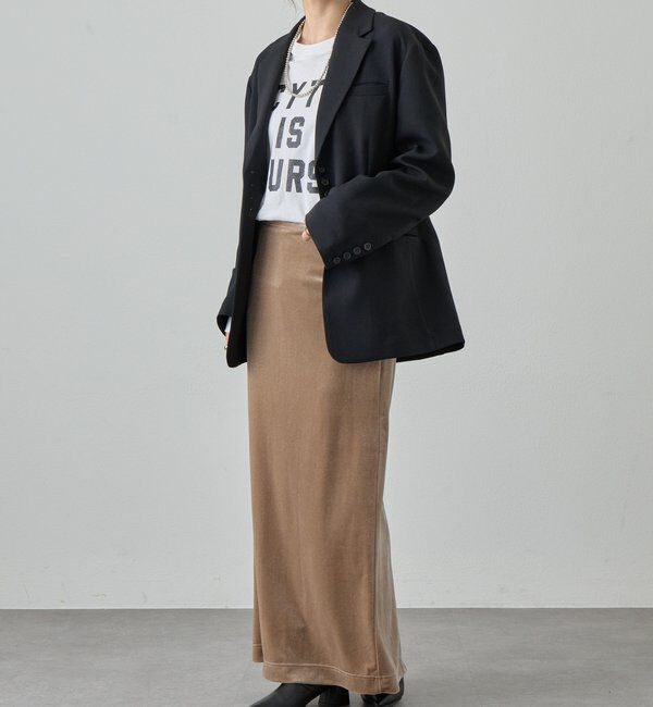  「【新色登場】【セットアップ対応】ベロアタイトスカート」|スカート|
