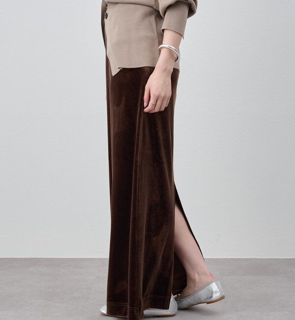  「【新色登場】【セットアップ対応】ベロアタイトスカート」|スカート|