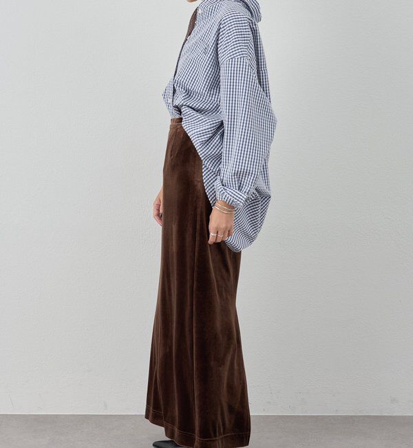  「【新色登場】【セットアップ対応】ベロアタイトスカート」|スカート|