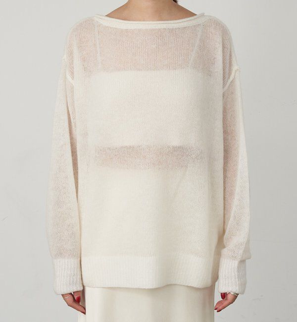  「《インフルエンサー@kanako_ikiコラボ》シアーウールプルオーバー」|ニット・セーター|