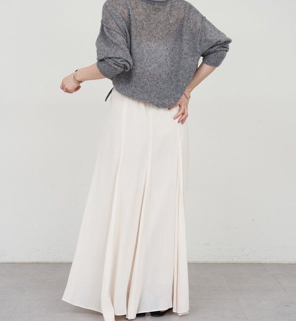  「《インフルエンサー@kanako_ikiコラボ》シアーウールプルオーバー」|ニット・セーター|