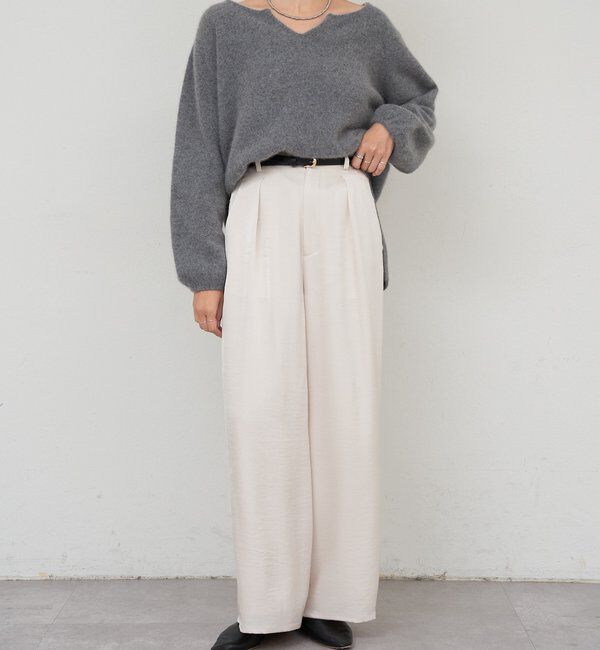  「サテンワイドパンツ」|チノ|