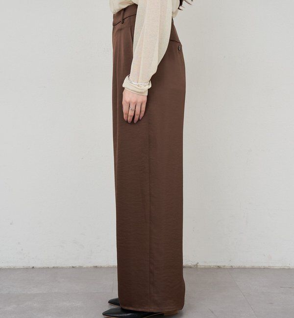  「サテンワイドパンツ」|チノ|
