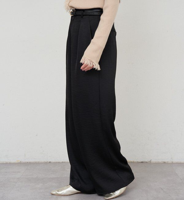  「サテンワイドパンツ」|チノ|