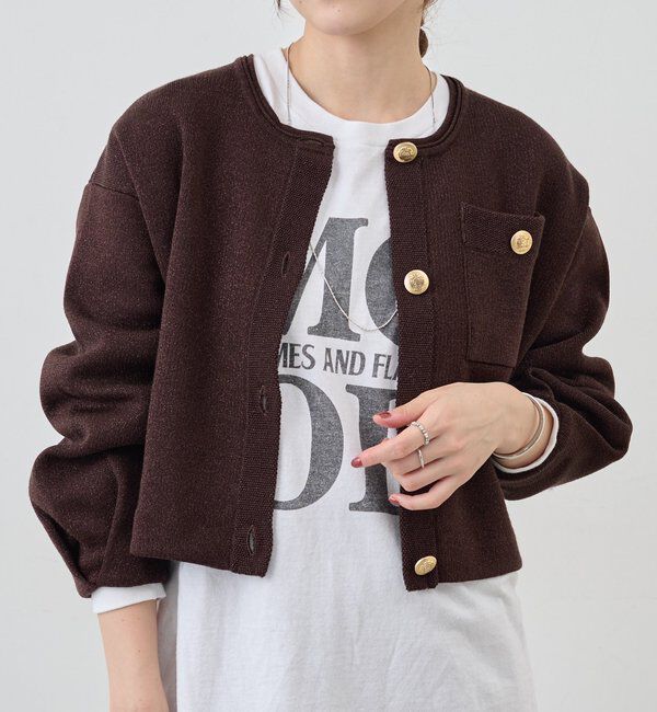  「ラメニットカーディガン」|カーディガン|