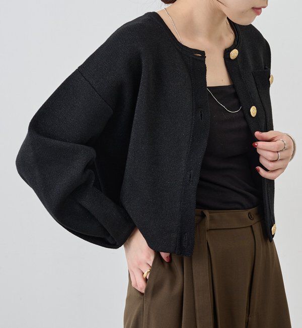  「ラメニットカーディガン」|カーディガン|