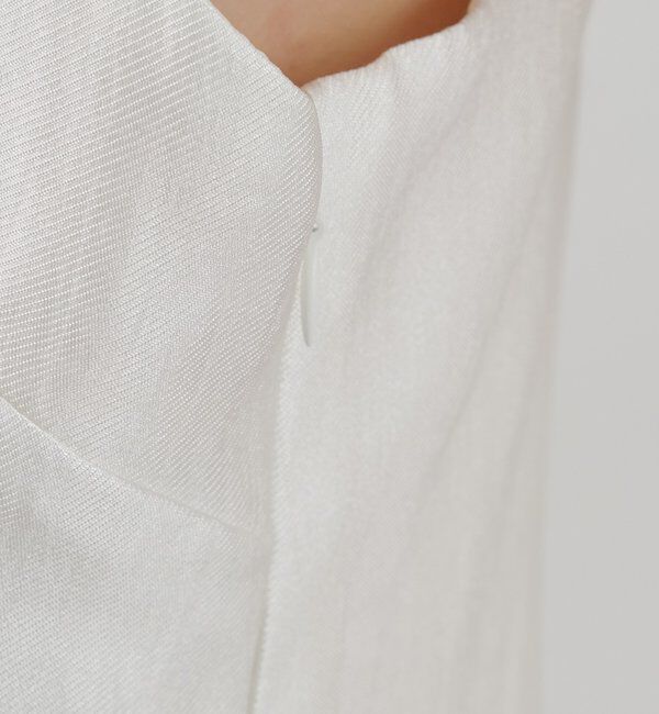  「裾レース切替サテンキャミワンピース」|ワンピース|