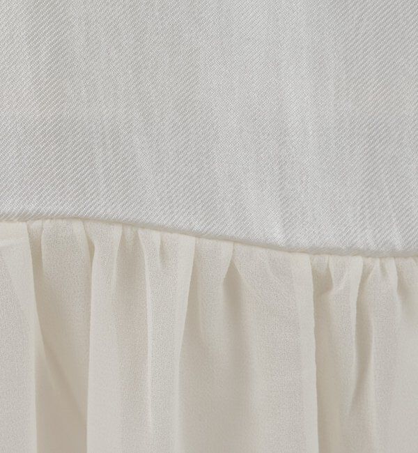  「裾レース切替サテンキャミワンピース」|ワンピース|