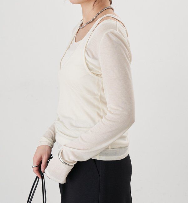  「【26SS予約】ビスチェレイヤードカットソー」|Tシャツ・カットソー|