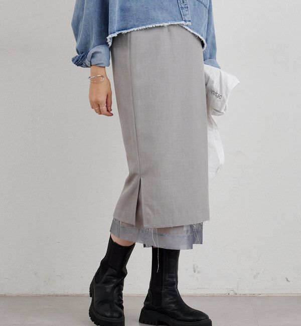  「【26SS予約】4WAYダブルレイヤードスカート」|スカート|