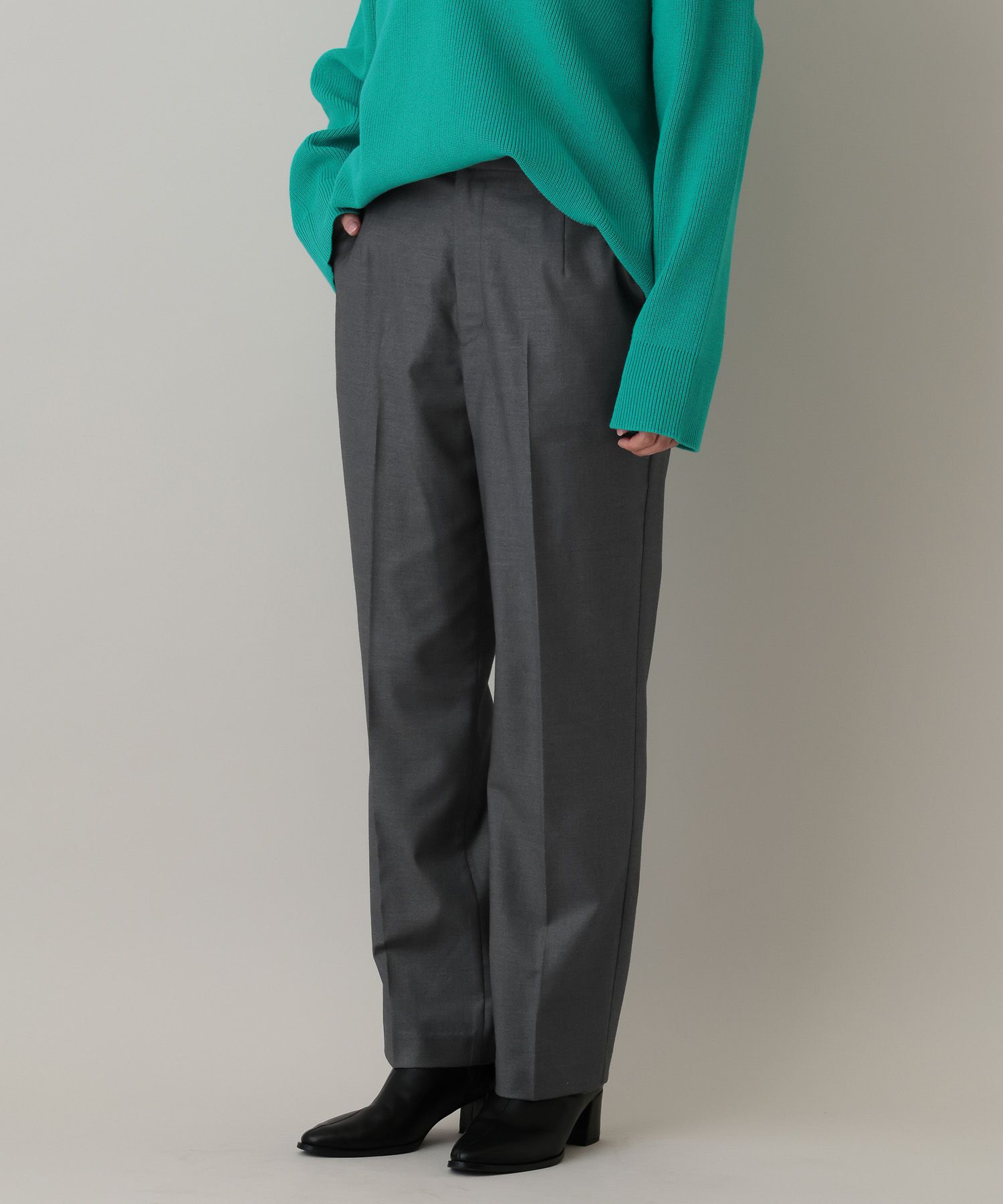 A part by 「ウールコンスリムストレートパンツ」|スラックス|グレー