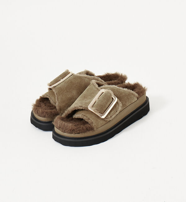 collex「【MOHI/モヒ】ファーサンダル シングルベルト」|サンダル|