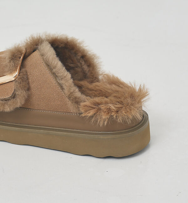 collex「【MOHI/モヒ】ファーサンダル シングルベルト」|サンダル|