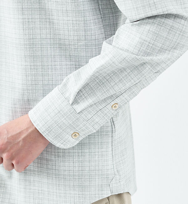 ABAHOUSE「【FLEX SHIRTS】接触冷感 スラブチェック 長袖シャツ」|シャツ・ブラウス|