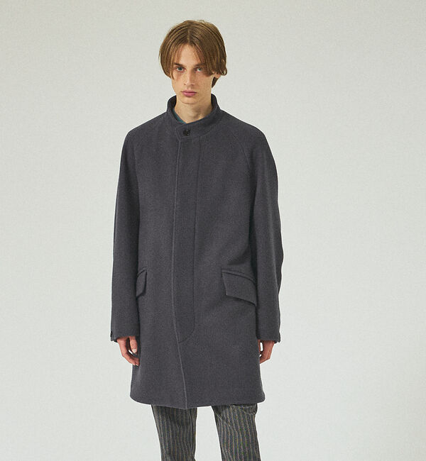 ABAHOUSE「【メリノウール】リバースカルゼ メルトン スタンドカラーコート」|その他|