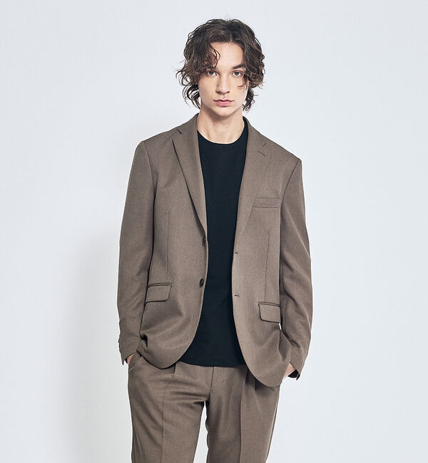 ABAHOUSE「【セットアップ対応】デニムライク ジャケット / FLEX JACKET / 2」|テーラードジャケット|ブラウン