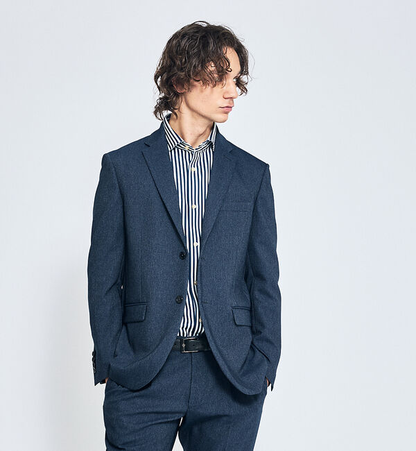 ABAHOUSE「【セットアップ対応】デニムライク ジャケット / FLEX JACKET / 2」|テーラードジャケット|インディゴ