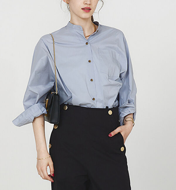 Rouge vif「ドレープ シャツ」|シャツ・ブラウス|ブルー