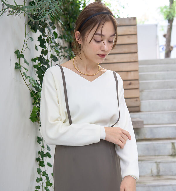 Rouge vif「スムース2WAYパールニット」|ニット・セーター|