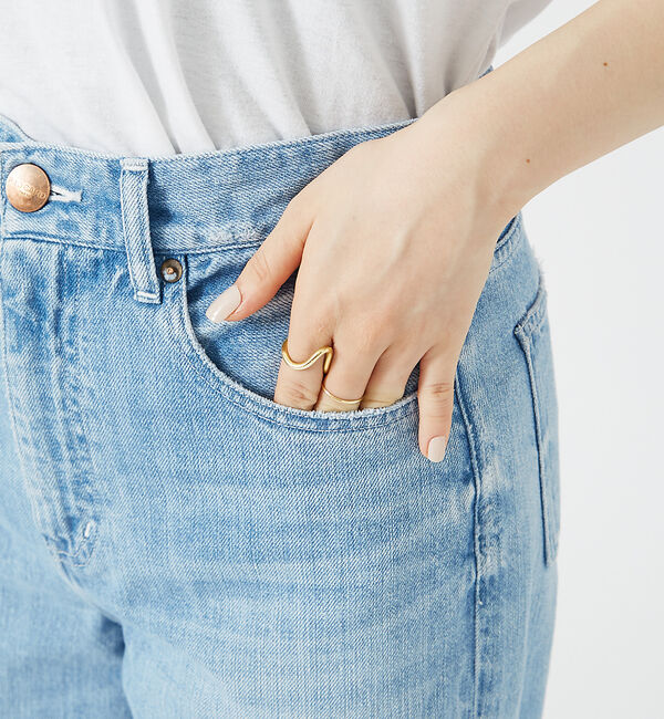 Rouge vif「【RED CARD/レッドカード】Slogan ルーズストレートデニム」|デニム|