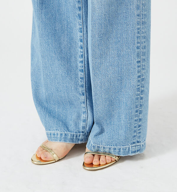 Rouge vif「【RED CARD/レッドカード】Slogan ルーズストレートデニム」|デニム|