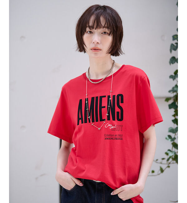 Rouge vif「別注【La Hutte / ラ ユット】フロッキー &times; 刺繍 ロゴTシャツ /」|Tシャツ・カットソー|