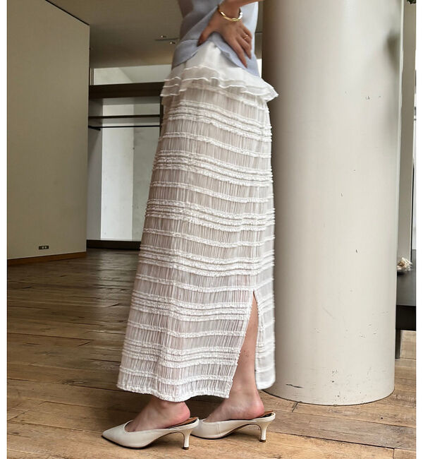 Rouge vif「【一部店舗限定】シャーリングタイトスカート」|スカート|