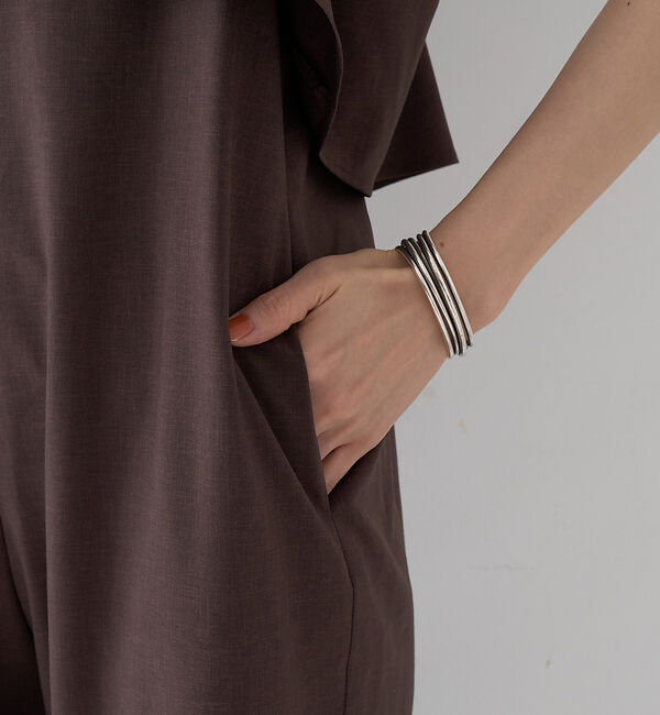 Rouge vif「フレアストレートワイドサロペット」|オールインワン|