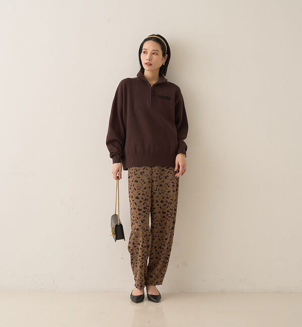 Rouge vif「ハーフジップロゴニットプルオーバー」|ニット・セーター|