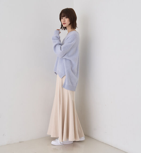 Rouge vif「フォックスウールVネックスリットニットプルオーバー」|ニット・セーター|