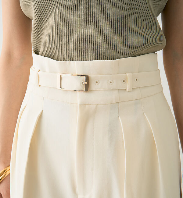 Rouge vif「【一部店舗限定】【3サイズ展開】ベルト付きハイウエストタックパンツ」|その他|