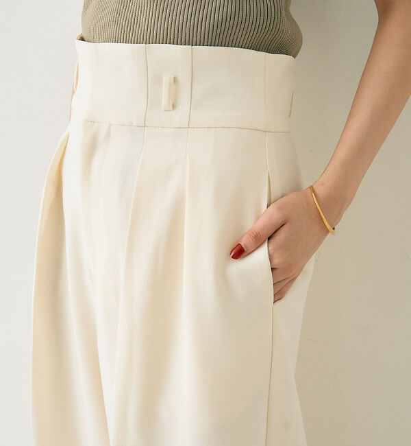 Rouge vif「【一部店舗限定】【3サイズ展開】ベルト付きハイウエストタックパンツ」|その他|
